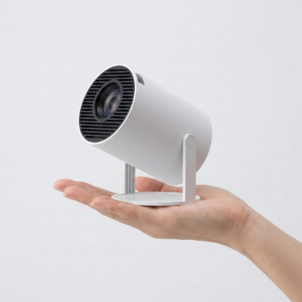 EmberVue Halloween Projector size reference held in hand